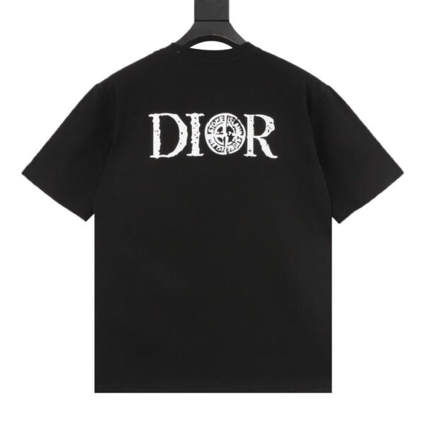 designer,replica,clothing,fake,1:1,lv,luxury,high quality Dior x Stone Island∕Dior Stone Island Dior joint front and back center print short-sleeved T-shirt (F306)