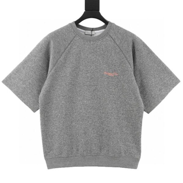 designer,replica,clothing,fake,1:1,lv,luxury,high quality Dior small embroidered off-shoulder short-sleeved T-shirt (FC18)