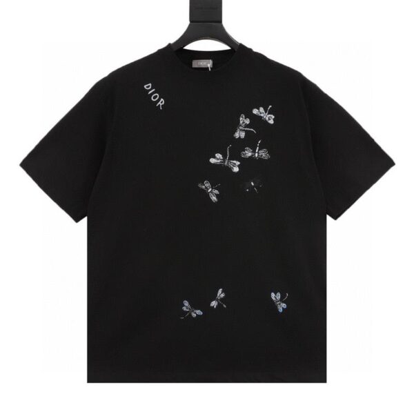 designer,replica,clothing,fake,1:1,lv,luxury,high quality Dior little dragonfly print T-shirt (CB94)