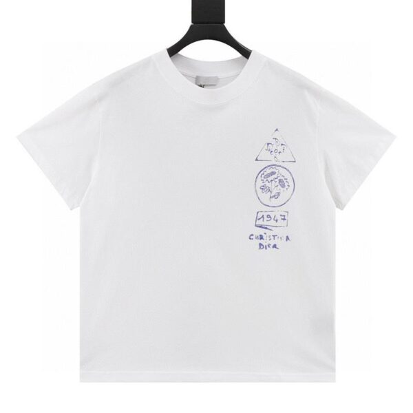 designer,replica,clothing,fake,1:1,lv,luxury,high quality Dior botanical direct-print printed short-sleeves (3A3A)