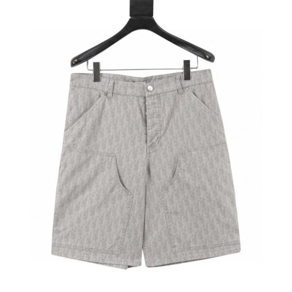 designer,replica,clothing,fake,1:1,lv,luxury,high quality Dior all-over printed presbyopia cargo shorts (732C)