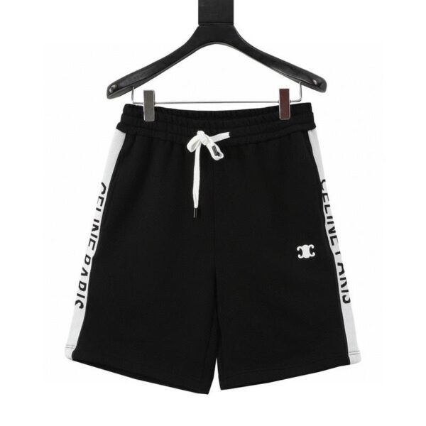 designer,replica,clothing,fake,1:1,lv,luxury,high quality Celine webbing letter embroidered shorts (3568)
