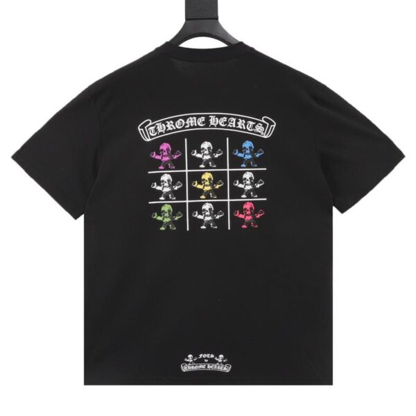 designer,replica,clothing,fake,1:1,lv,luxury,high quality Chrome Hearts FOTI joint skull short-sleeved T-shirt (6AB3)