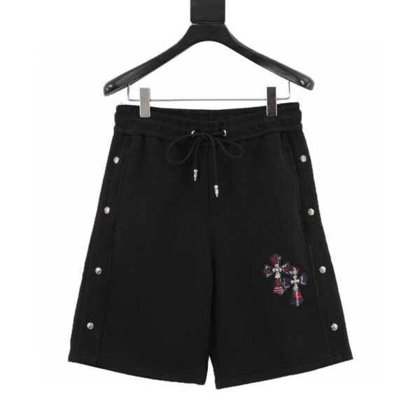 designer,replica,clothing,fake,1:1,lv,luxury,high quality Chrome Hearts Cross Patch Logo Shorts (BB6E)