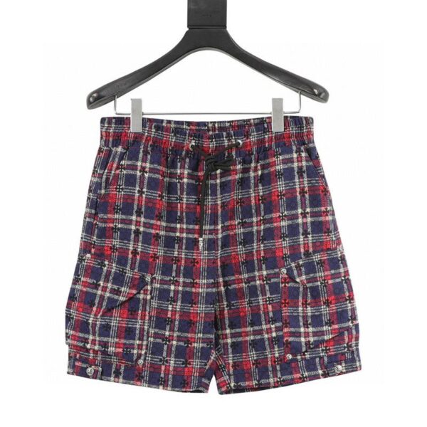 designer,replica,clothing,fake,1:1,lv,luxury,high quality Chrome Hearts Cross Flower All-over Printed Presbyopia Casual Shorts (3457)