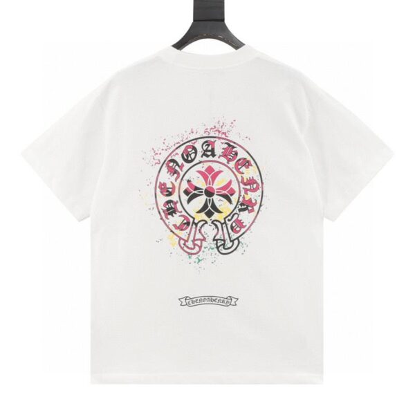 designer,replica,clothing,fake,1:1,lv,luxury,high quality Chrome Hearts inkjet printed short-sleeved T-shirt (AA9B)