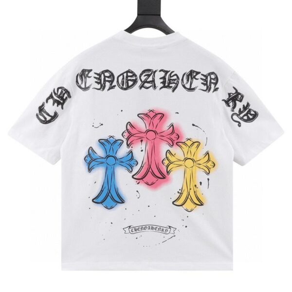designer,replica,clothing,fake,1:1,lv,luxury,high quality Chrome Hearts Neon Cross Print Short Sleeve (88F8)