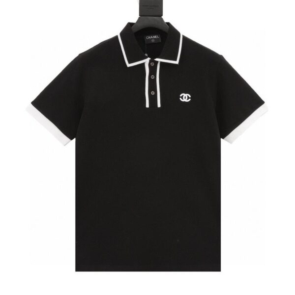 designer,replica,clothing,fake,1:1,lv,luxury,high quality Chanel Heavy Industry Customized Pique Cotton Lapel Polo Shirt (DA1D)