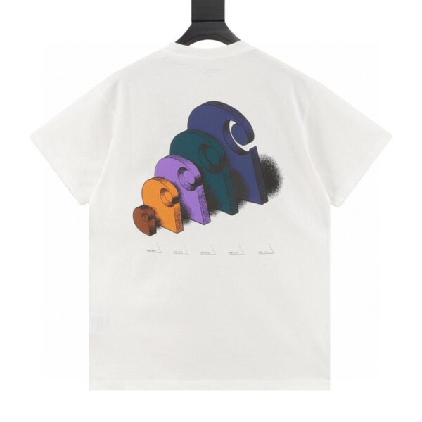 designer,replica,clothing,fake,1:1,lv,luxury,high quality Carhartt wip Carhartt summer new three-dimensional logo printed short-sleeved T-shirt (3561)
