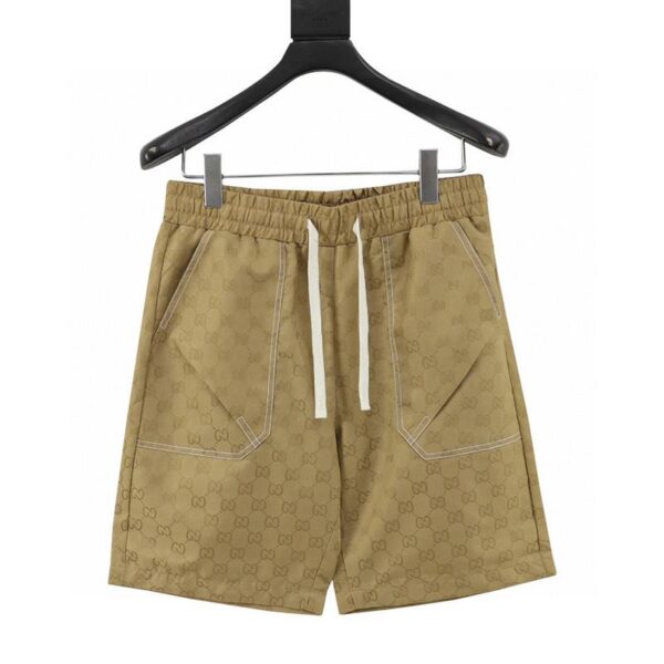 designer,replica,clothing,fake,1:1,lv,luxury,high quality Gucci GG all over printed old flower embroidered shorts (2025)