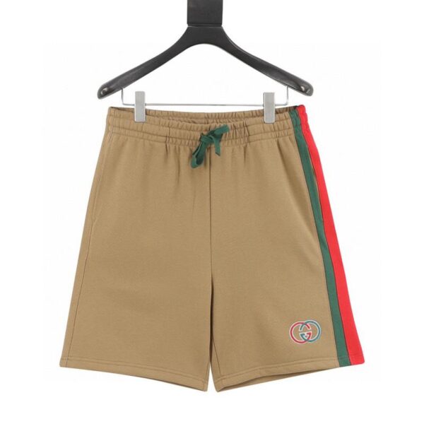 designer,replica,clothing,fake,1:1,lv,luxury,high quality Gucci side webbing Double G embroidered letter shorts (ADFC)