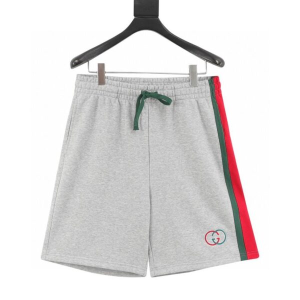 designer,replica,clothing,fake,1:1,lv,luxury,high quality Gucci side webbing double G embroidered letter shorts (D1A8)