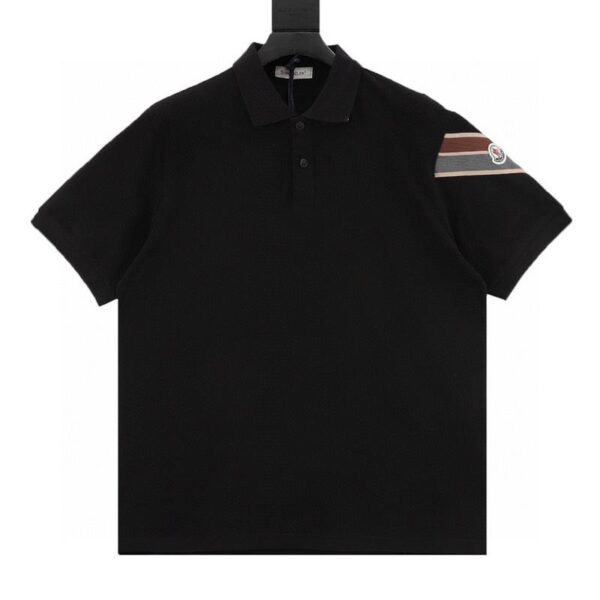 designer,replica,clothing,fake,1:1,lv,luxury,high quality MONCLER Sleeve Web Short Sleeve POLO Shirt (0E3C)