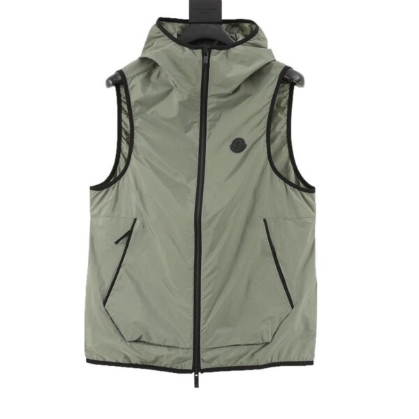 designer,replica,clothing,fake,1:1,lv,luxury,high quality MONCLER reflective printed hooded vest (13FF)