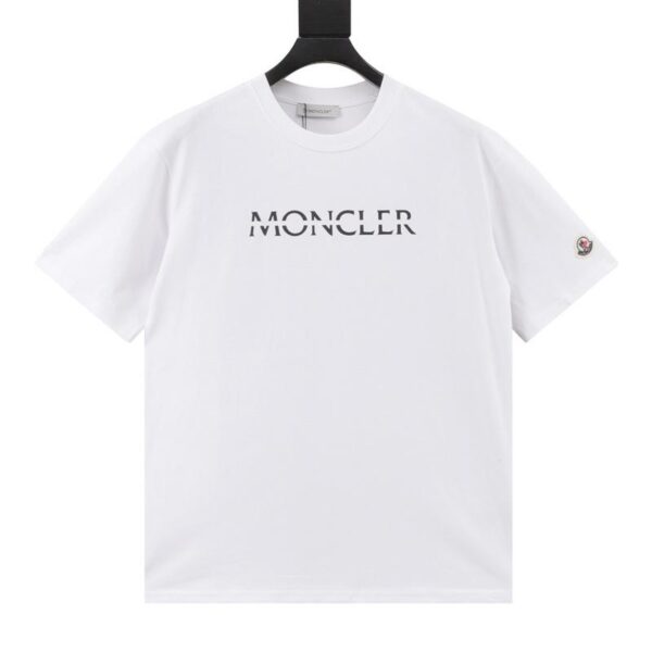designer,replica,clothing,fake,1:1,lv,luxury,high quality MONCLER cut letter printed short-sleeved T-shirt (AA7B)