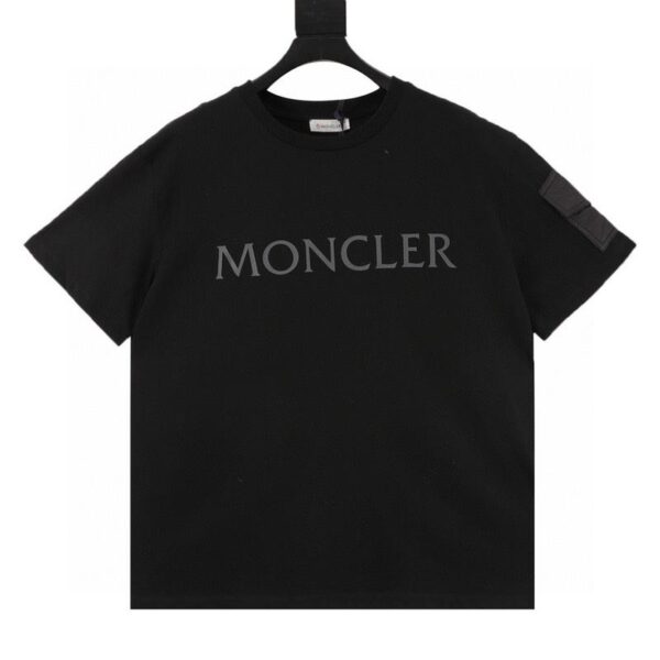 designer,replica,clothing,fake,1:1,lv,luxury,high quality MONCLER printed sleeve pocket logo short-sleeved T-shirt (0C5E)