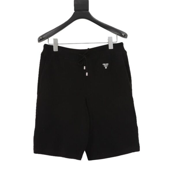 designer,replica,clothing,fake,1:1,lv,luxury,high quality PRADA drawstring shorts with embroidered back pocket logo (7D7D)