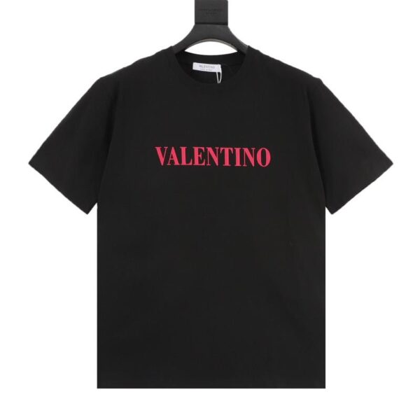 designer,replica,clothing,fake,1:1,lv,luxury,high quality Valentino red letter printed short-sleeved T-shirt (B985)