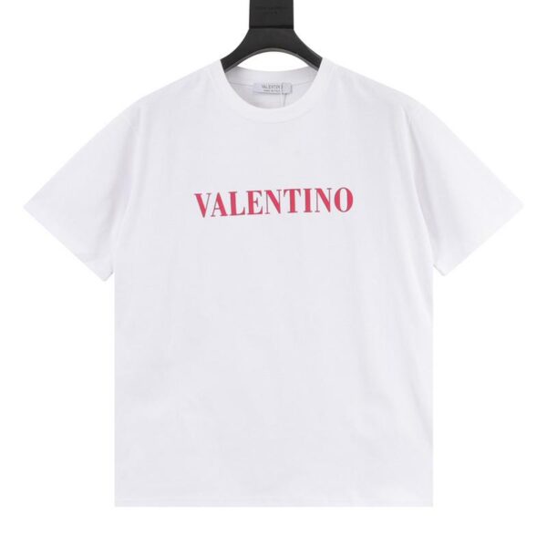 designer,replica,clothing,fake,1:1,lv,luxury,high quality Valentino red letter printed short-sleeved T-shirt (DC2C)