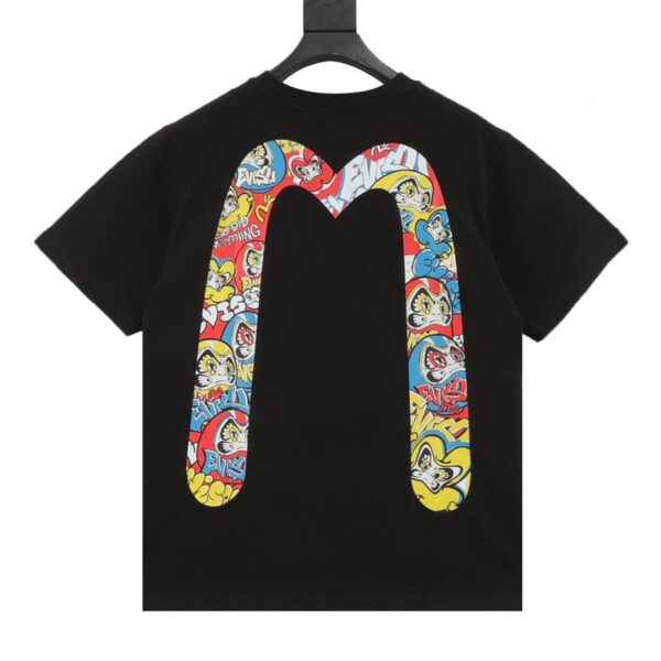designer,replica,clothing,fake,1:1,lv,luxury,high quality evisu Fushen new letter printed short sleeves (75DB)