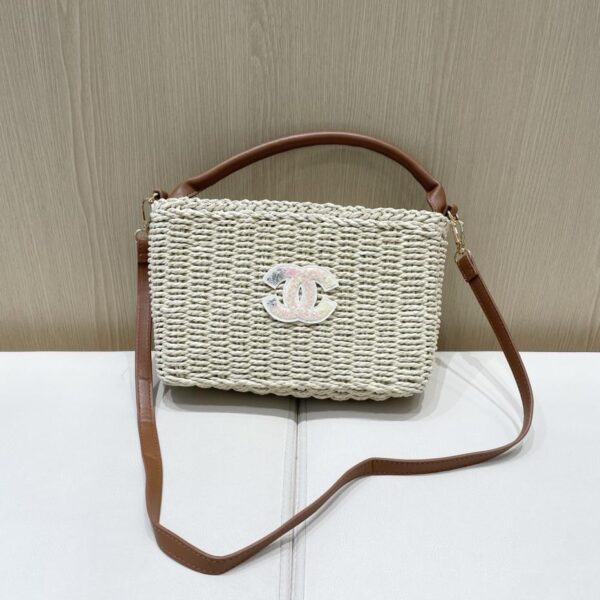 designer,replica,clothing,fake,1:1,lv,luxury,high quality Chanel envelope-shaped magnetic straw bag