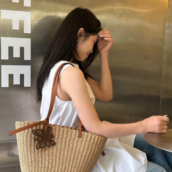 designer,replica,clothing,fake,1:1,lv,luxury,high quality LOEWE straw bag summer style straw bag