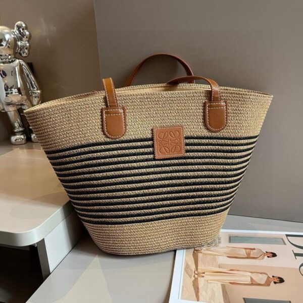 designer,replica,clothing,fake,1:1,lv,luxury,high quality LOEWE official straw bag raffia hand-woven bag