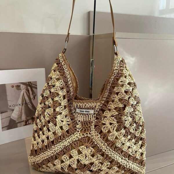 designer,replica,clothing,fake,1:1,lv,luxury,high quality Miu Miu straw bag