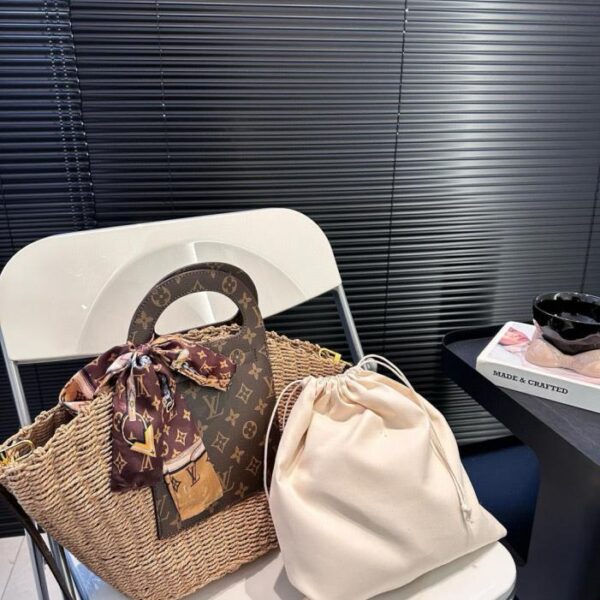 designer,replica,clothing,fake,1:1,lv,luxury,high quality Lv woven tote bag raffia woven