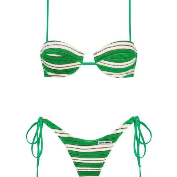 designer,replica,clothing,fake,1:1,lv,luxury,high quality MIU MIU new split bikini velvet fabric suitable for swimsuits in various scenes ♀Seaside, swimming pool, hot spring, water park, rafting