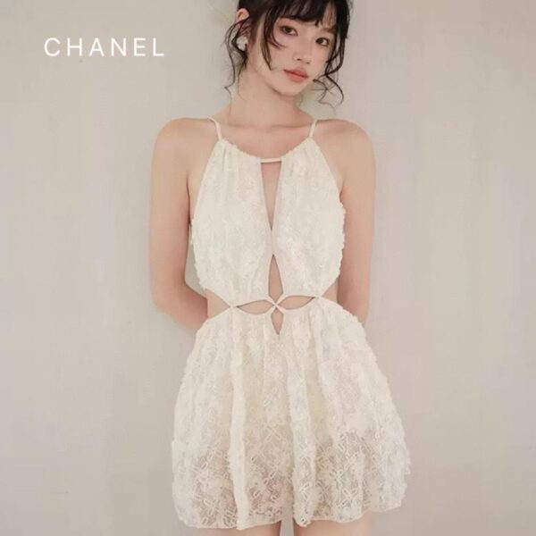 designer,replica,clothing,fake,1:1,lv,luxury,high quality Chanel new one-piece culottes double layer chiffon