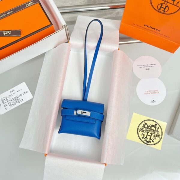 designer,replica,clothing,fake,1:1,lv,luxury,high quality HERMES Kelly headphone bag pendant, original exquisite product, purely handmade with stitching