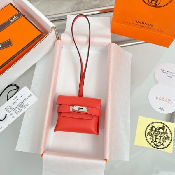 designer,replica,clothing,fake,1:1,lv,luxury,high quality HERMES Kelly headphone bag pendant, original exquisite product, purely handmade with stitching