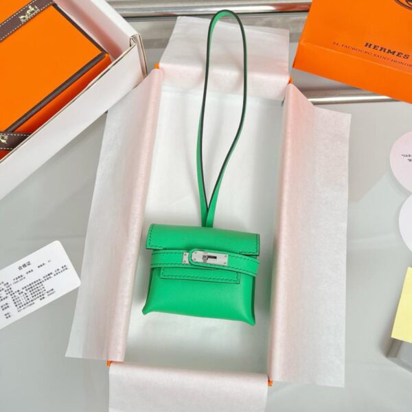 designer,replica,clothing,fake,1:1,lv,luxury,high quality HERMES Kelly headphone bag pendant, original exquisite product, purely handmade with stitching