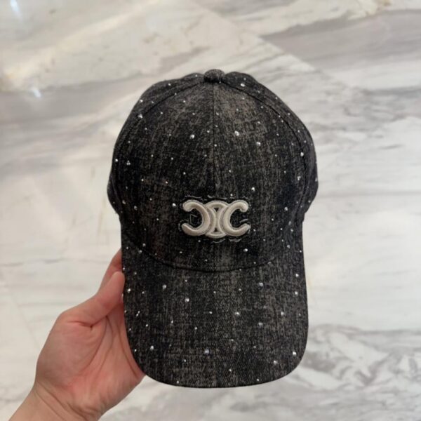 designer,replica,clothing,fake,1:1,lv,luxury,high quality CELINE new denim blue retro baseball cap
