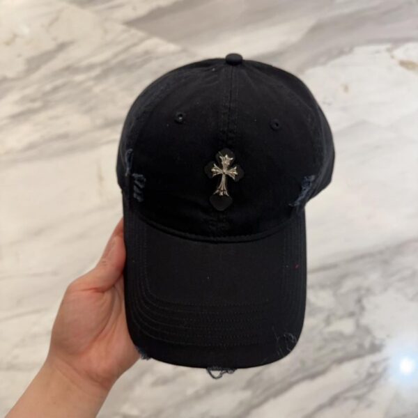 designer,replica,clothing,fake,1:1,lv,luxury,high quality Chrome Hearts early spring Korean fashion retro distressed hole hat baseball cap