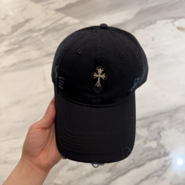 designer,replica,clothing,fake,1:1,lv,luxury,high quality Chrome Hearts early spring Korean fashion retro distressed hole hat baseball cap