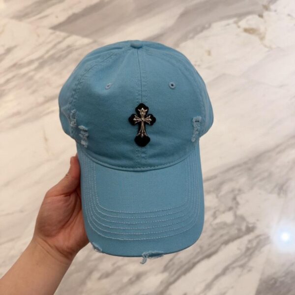 designer,replica,clothing,fake,1:1,lv,luxury,high quality Chrome Hearts early spring Korean fashion retro distressed hole hat baseball cap