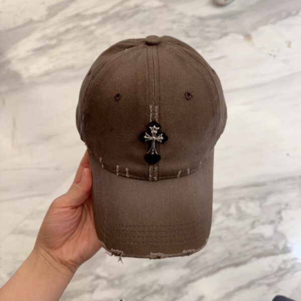 designer,replica,clothing,fake,1:1,lv,luxury,high quality Chrome Hearts early spring Korean fashion retro distressed hole hat baseball cap