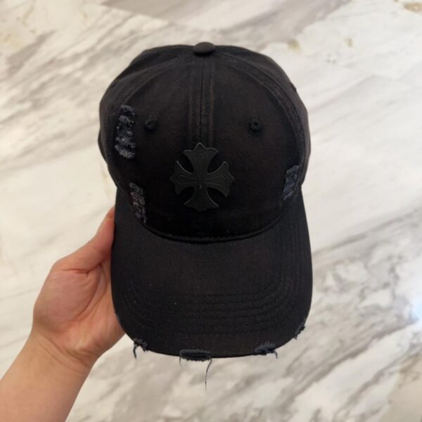 designer,replica,clothing,fake,1:1,lv,luxury,high quality Chrome Hearts early spring Korean fashion retro distressed hole hat baseball cap