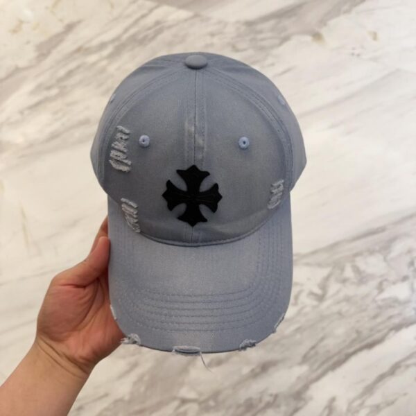 designer,replica,clothing,fake,1:1,lv,luxury,high quality Chrome Hearts early spring Korean fashion retro distressed hole hat baseball cap