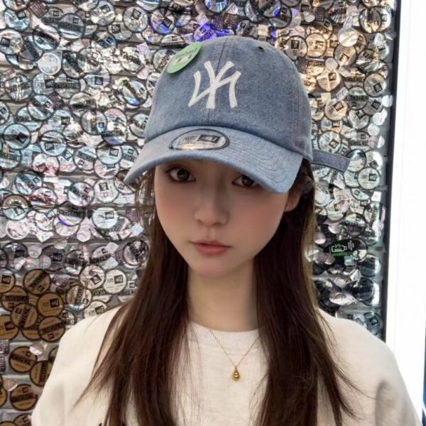 designer,replica,clothing,fake,1:1,lv,luxury,high quality NY early spring denim washed baseball cap