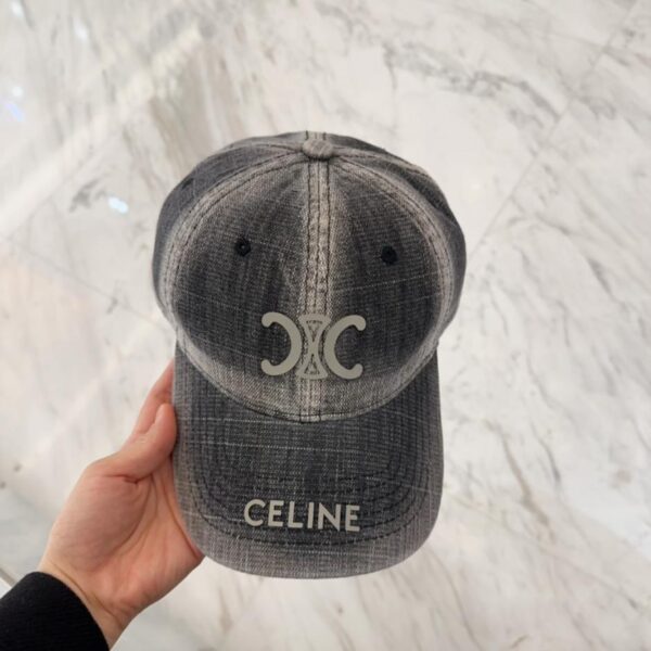 designer,replica,clothing,fake,1:1,lv,luxury,high quality CELINE new denim blue retro baseball cap