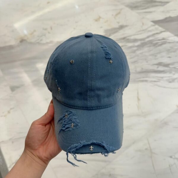 designer,replica,clothing,fake,1:1,lv,luxury,high quality Chrome Hearts early spring Korean fashion retro distressed hole hat baseball cap