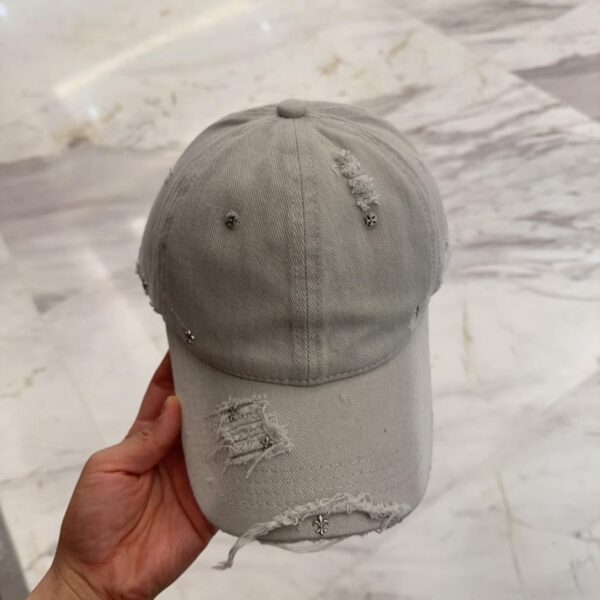 designer,replica,clothing,fake,1:1,lv,luxury,high quality Chrome Hearts early spring Korean fashion retro distressed hole hat baseball cap