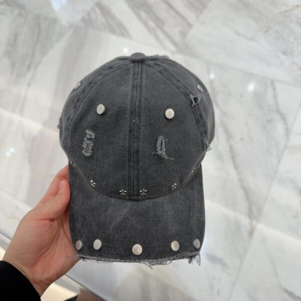 designer,replica,clothing,fake,1:1,lv,luxury,high quality Chrome Hearts early spring Korean fashion retro distressed hole hat baseball cap