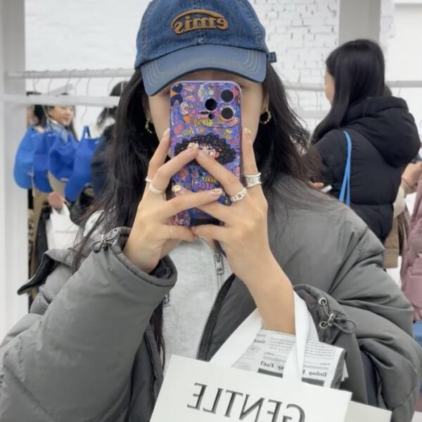 designer,replica,clothing,fake,1:1,lv,luxury,high quality Korean trendy brand Emis new denim color-blocking baseball cap, unisex