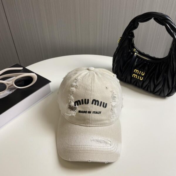 designer,replica,clothing,fake,1:1,lv,luxury,high quality Miu Miu new plain baseball cap