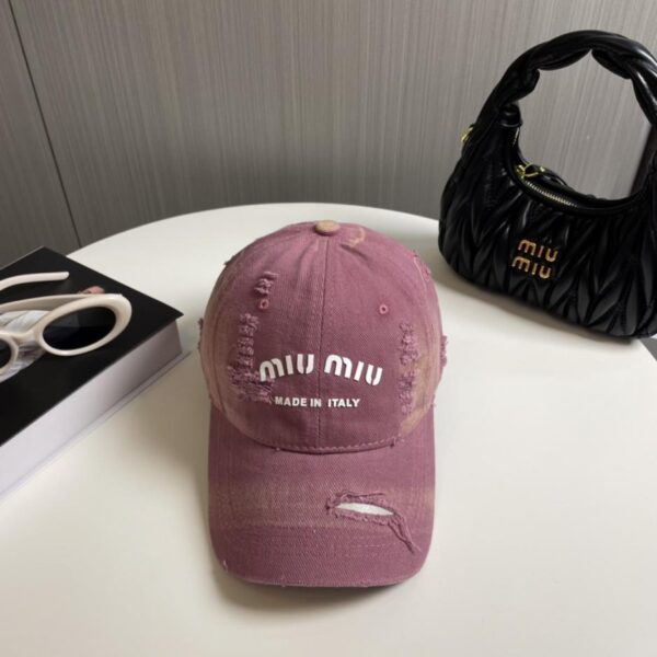 designer,replica,clothing,fake,1:1,lv,luxury,high quality Miu Miu new plain baseball cap