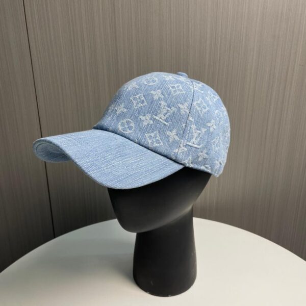 designer,replica,clothing,fake,1:1,lv,luxury,high quality Louis Vuitton original denim baseball cap for men and women